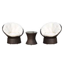 We have the right chair for every room in the house. Outsunny Rattan Garden Furniture Set 3 Pcs Bistro Set 2 Seater Swivel Egg Chairs Round Table Aluminium Frame Wicker Weave Outdoor Patio Conservatory Buy Online In Belize At Belize Desertcart Com Productid 49514972