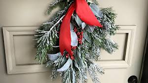 Vintage italian sterling silver paperweight cone holly berry table decoration. Flocked Christmas Swag Decor How To Make An Evergreen Swag Diy Christmas Decorating Youtube