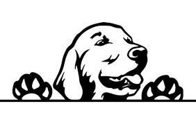 Golden Retriever 16 Peeking Smiling Canine Breed Animal Pet Pet Paws Labrador Pedigree Emblem Svg Png Clipart Vec Dog Peeking Dogs Golden Retriever Pet Paws