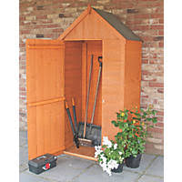 Tongue & groove solid sheet pent store. Tongue Groove Solid Sheet Pent Store 0 6 X 0 6 X 1 5m Wooden Garden Storage Screwfix Com