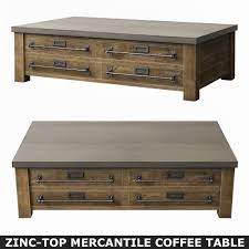 Search zinc top coffee table. Zinc Top Mercantile Coffee Table 55in 3d Model Cgtrader