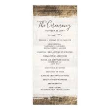 Rustic Wood Vintage Country Custom Wedding Program Zazzle Com Custom Wedding Program Wedding Programs Country Wedding Programs