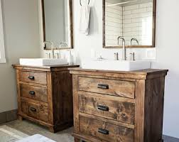 Bathroom vanities are the furnishing underdogs ranked the lowest priority over the tub, wallpaper, and mirror. Bathroom Vanity Etsy