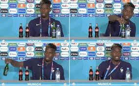 French star football player paul pogba has echoed a stunt pulled off by cristiano ronaldo with a bottle of coca cola this week, after the midfielder removed a bottle of heineken beer from sight. Qr43cfbjmeh2lm