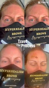 ✨ Loved having Kathy back for her hyper-realism brow top-up! She's been  trusting me with her brows for years, and it's always a pleasure to enhance  her natural beauty. Thank you, Kathy,