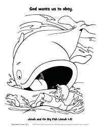 The coloring page features jonah inside the belly of the whale (big fish? Jonah And The Big Fish Coloring Page Youngandtae Com Fish Coloring Page Whale Coloring Pages Bunny Coloring Pages