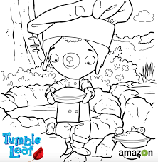 Tumble Leaf Amazon Original Series Leaf Coloring Page Drake S Birthday Tumbling
