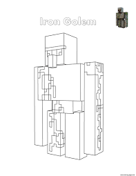 Print minecraft coloring pages for free and color our minecraft coloring! Iron Golem Minecraft Coloring Pages Printable