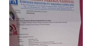 Info lowongan kerja import merchandising pt. Hak Jawab Psp Spn Kawasan Pt Nikomas Gemilang Dan Tanggapan Redaksi Kabarviral79 Com Kabarviral79 Com