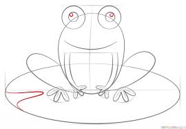 How To Draw A Frog On Lily Pad Step By Step Drawing Tutorials For Kids And Beginners Lily Pad Drawing Drawing Tutorial Lily Pads