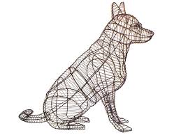 Green piece wire art topiary has always set the standard in design and attention to detail in each of our hand crafted, powder coated wire frame topiary sculptures. Frame Sitting German Shepherd Topiary 36 X 44 X 16