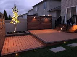 Trex Company Decking Installed With Camo Edgeclips And Lit With In Lite Outdoor Lighting By Corktown Deck Company In O Backyard Retreat Backyard Decor Backyard