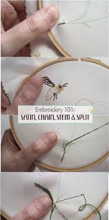 Axis single needle chain stitch vintage embroidery machine moss stitch. Embroidery 101 Stem Stitch Split Stitch Chain Stitch And Satin Stitch Ms Cleaver Creations For A Handmade Life