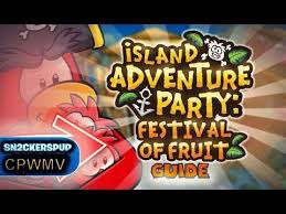 Club Penguin Rewritten Island Adventure Party Festival Of Fruit Max Adventure Party Club Penguin Festival