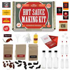 The diy hot sauce kit we received included everythang we needed to make our diy hot sauce, including: Amazon Com Hot Sauce Kit Makes 7 Lip Smacking Gourmet Bottles Featuring Heirloom Peppers From 5th Generation Farmers A Full Set Of Recipes Storing Bottles More Grocery Gourmet Food