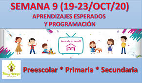 Semana 9 Aprendizajes Esperados Y Programacion Preescolar Primaria Y Secundaria