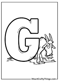 printable letter g coloring pages updated 2022