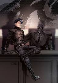 Black And Red Batman Cartoon I Ll Be Your Hero I Guess Jason Todd Batman Comic Art Red Hood Jason Todd