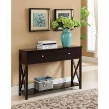 Inroom Designs Dark Cherry Entryway Console Table With 2 Drawers 6421c The Home Depot In 2020 Entryway Console Table Sofa Table With Storage Entryway Console