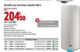 Chauffe eau électrique 200 l le chauffe eau titane 200 l acapulco. Offre Chauffe Eau Electrique Steatite 200 L Chez Brico Depot