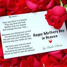 Say happy mother's day in heaven with a beautiful mom in heaven poems card. Happy Mothers Day In Heaven Mom Quotes Poems Images Messages Cards Pics Photos Facebook