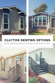 Clayton Manufactured Home Skirting Materials And Options Manufactured Home Mobile Home Exteriors Metal Buildings