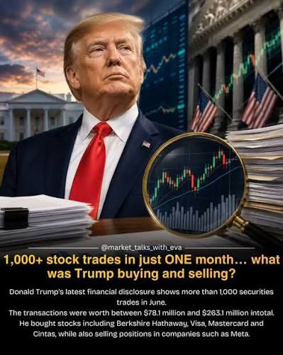 Federal filings revealed that investment accounts associated with the  President recorded a staggering 3,642 trades involving stocks across 1,026  public companies. To put this volume into perspective, his accounts made  283 purchases