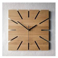 square oak clock 11 28cm wooden clock oak wall clock modern clock minimalist clock unique clock silent clock naturdeco in 2021 moderne klok houten klok wandklok