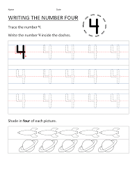 Math Number 4 Writing Worksheets Learning Printable Kindergarten Math Worksheets Writing Numbers Kindergarten Worksheets Printable