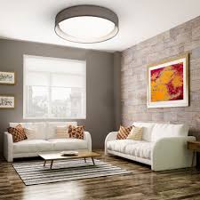 But ceiling lights are especially excellent for living rooms. Searchlight Modern 1 Led Flush Ceiling Light With Grey Shade Fitting Style From Dusk Lighting Uk