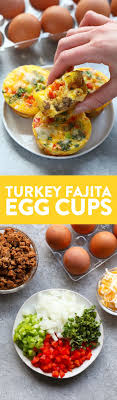 This Turkey Fajita Egg Cup Recipe Is Made With Lean Ground Turkey Colorful Green And Red Peppers Oni Healthy Breakfast Recipes Recipes Breakfast Recipes Easy