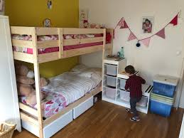 Lit Superpose Avec Descente Ikea Trofast Diy Pour Chambre Enfants Lit Mezanine Chambre Bebe Chambre Enfant