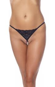 If You Leave - Lace and Pearl G-String -