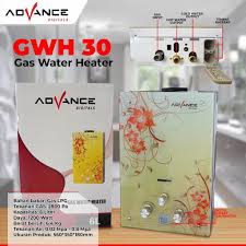 Memang masalah harga dan efisiensi daya, pemanas air gas menjadi juara dibanding pemanas air tenaga listrik maupun surya. Water Heater Advance Gwh 30 Pemanas Air Gas 6 Liter Gwh30 Led Display Shopee Indonesia
