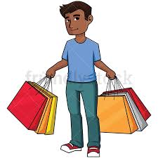 Bag bag for life bags bags for life brand brands environmentally friendly expense expenses expensive fashionable green husband husbands save the earth save the planet shopping bag shopping bags wife wives. Black Man Holding Shopping Bags Vector Cartoon Clipart Friendlystock