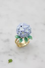 Hydrangea Purple Ring Flower Ring Handpainted Etsy Purple Rings Flower Ring Hydrangea Purple