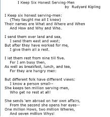 Rudyard Kipling I Keep Six Honest Serving Men Lean If Rudyard Kipling Poetry For Kids Quotable Quotes