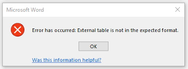 Mail Merge Error When A Data Source Is Accessed By Multiple Users In Word Office Microsoft Docs