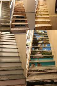 4 2 17 Hawaiian Beach Theme Staircase Riser Art From Etsy Risers And Stairs From Lowes And Minwax Classic Grey Stain Grey Stain Minwax Stairs