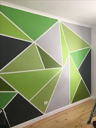 Decorative wall decals for sale | adhesive wall stickers & decals. Mr 14 39 S Schlafzimmer Mit Einer Neu Gestrichenen Wand 14s Bedroom Decoraiton Fea Geometric Wall Paint Painted Feature Wall Wall Paint Designs