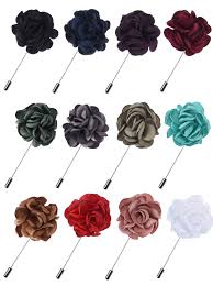 Lapel flowers come in sizes from about as small as a dime to about as big as a half dollar in circumference. Canomo Flower Men S Lapel Pins Needle Brooch Boutonniere Corsage Pin Set For Suit Wedding Groom Party Office Buy Online In Botswana At Botswana Desertcart Com Productid 145279521
