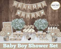 Guide To Baby Shower Themes For Boys From Traditional To Modern Rustic Baby Shower Decorations Bridal Shower Decorations Rustic Burlap Baby Showers