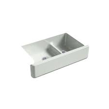 Add to compare remove product. Kohler Whitehaven Undermount Cast Iron 35 6875 Inch 0 Hole Double Bowl Kitchen Sink In Se The Home Depot Canada