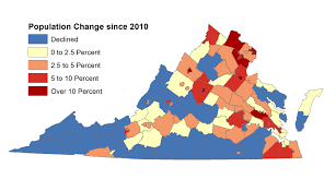 Map of population by block group in arlington county. State Population Growth Slows But Not In Cities Uva Today