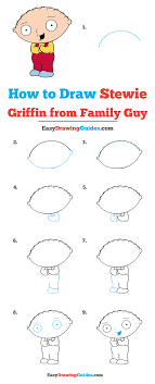 How To Draw Stewie Griffin From Family Guy Really Easy Drawing Tutorial Stewie Griffin Family Guy Cartoon Drawing Tutorial Easy