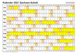 Ihren urlaub planen oder auch nur tagesausflüge buchen möchten. Kalender 2021 Ferien Sachsen Anhalt Zum Ausdrucken