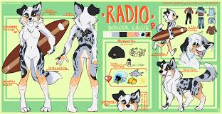 Commission Radio Reference Sheet By Nekoshiba On Deviantart Character Reference Sheet Furry Art Furry Drawing