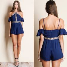 Check spelling or type a new query. Bellanblue Pants Jumpsuits Sissy Off Shoulder Romper Navy Poshmark