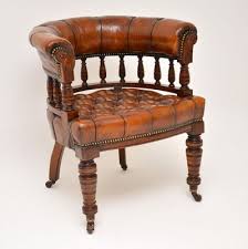 Antique Victorian Mahogany And Leather Desk Chair Vintage Desk Chair Leather Desk Wooden Desk Chairs