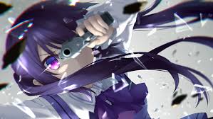 Collection by iamthesupremacy • last updated 10 weeks ago. Anime Anime Girls Gochuumon Wa Usagi Desu Ka Purple Eyes Purple Hair Twintails Pistol Gun Weapon Tedeza Rize Wallpapers Hd Desktop And Mobile Backgrounds